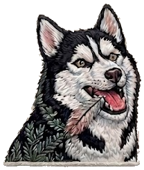 husky b&w
